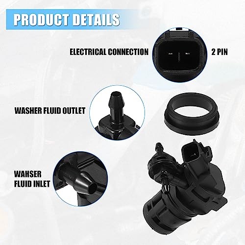 Car Windshield Washer Motor Pump Fit for Mazda 3 – Pack of 1 Black