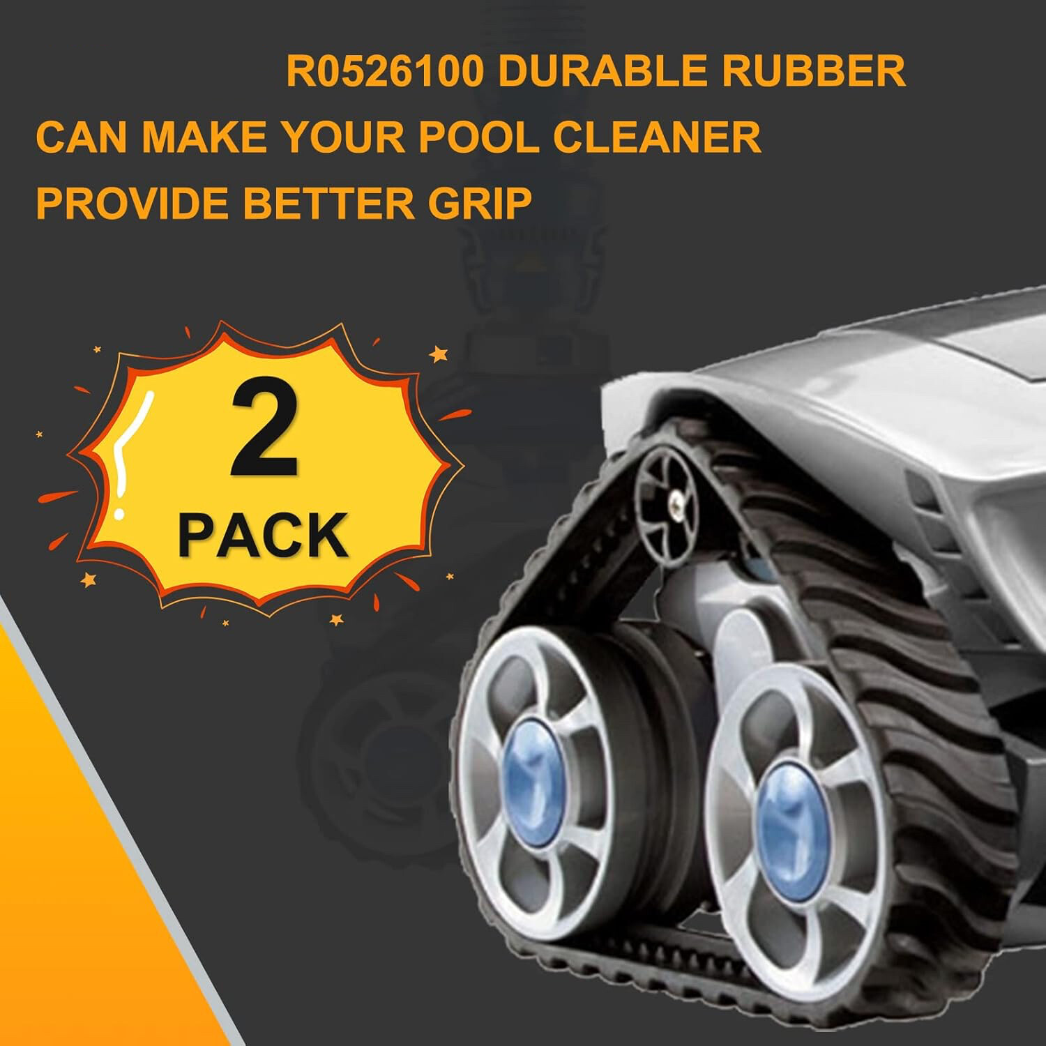 2 Pack Fit for Zodiac Baracuda MX8 MX6 Pool Cleaner R0526100 Ultra Durable Track