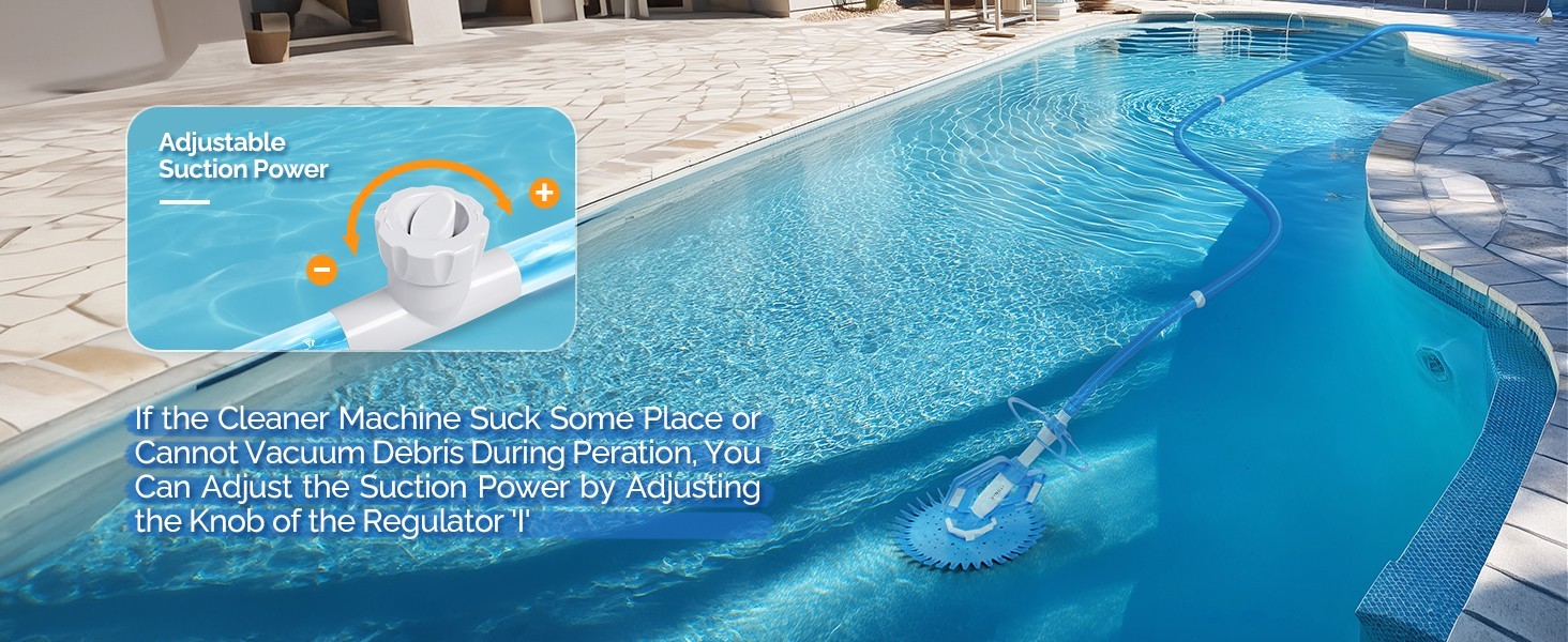 POOL VACUUM Cleaner Automatic SWEEPER Swimming Pool CREEPY Crawler 16&prime; HOSE Blue