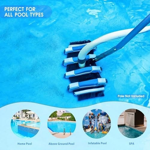 Pool Vacuum Head 17.5 Inch Extra Wide 4LB Weighted Direction Control Handle