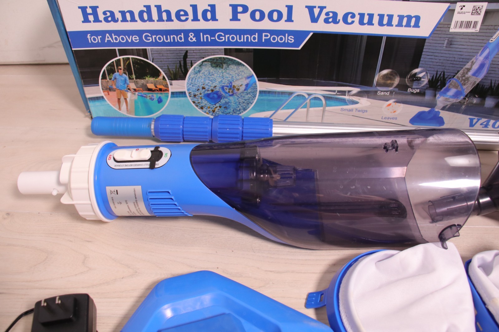Handheld Pool Vacuum with Strong Suction, Cordless Pool Vacuum Battery Operated