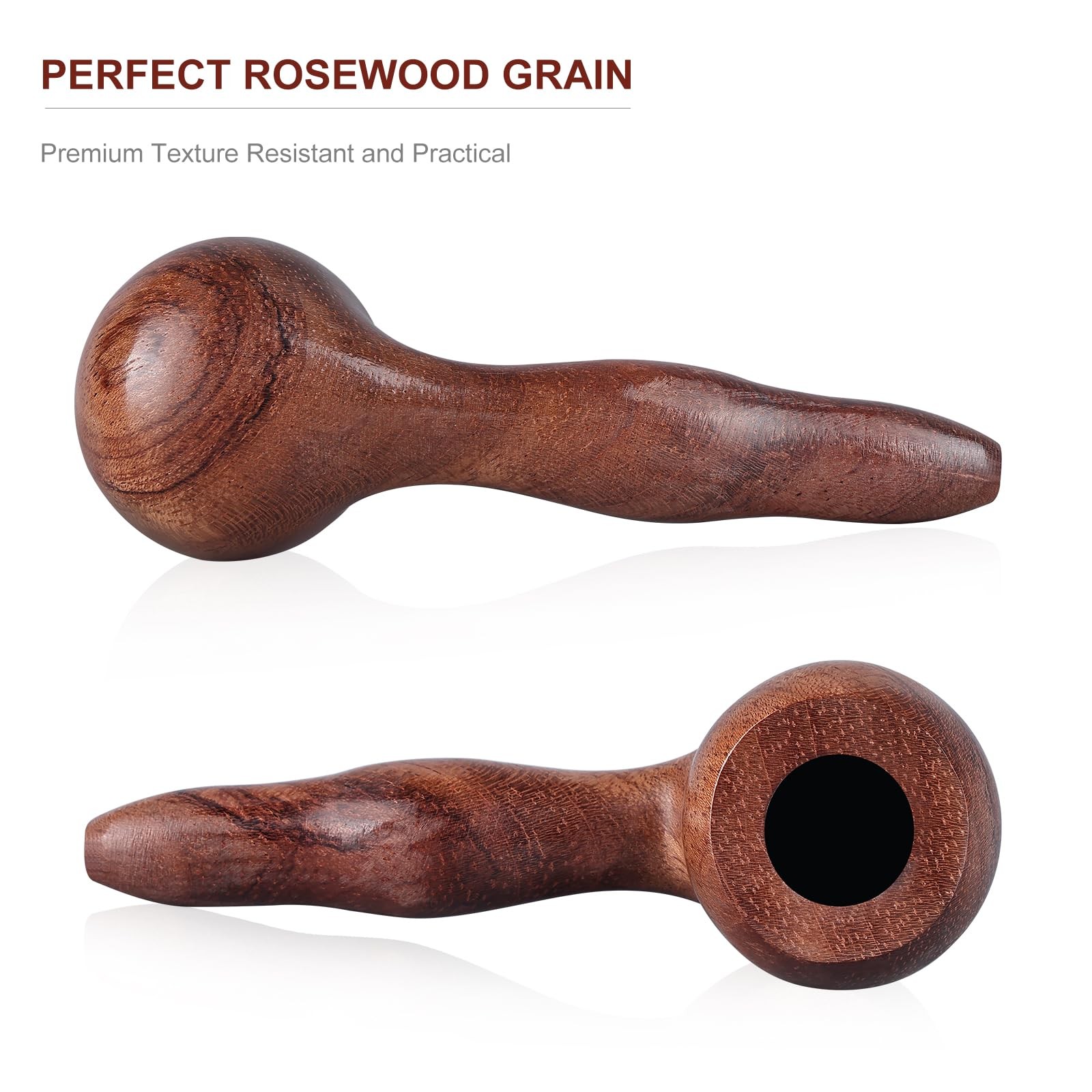Joyoldelf Mini Tobacco Pipe Set – Rosewood Smoking with Metal brown