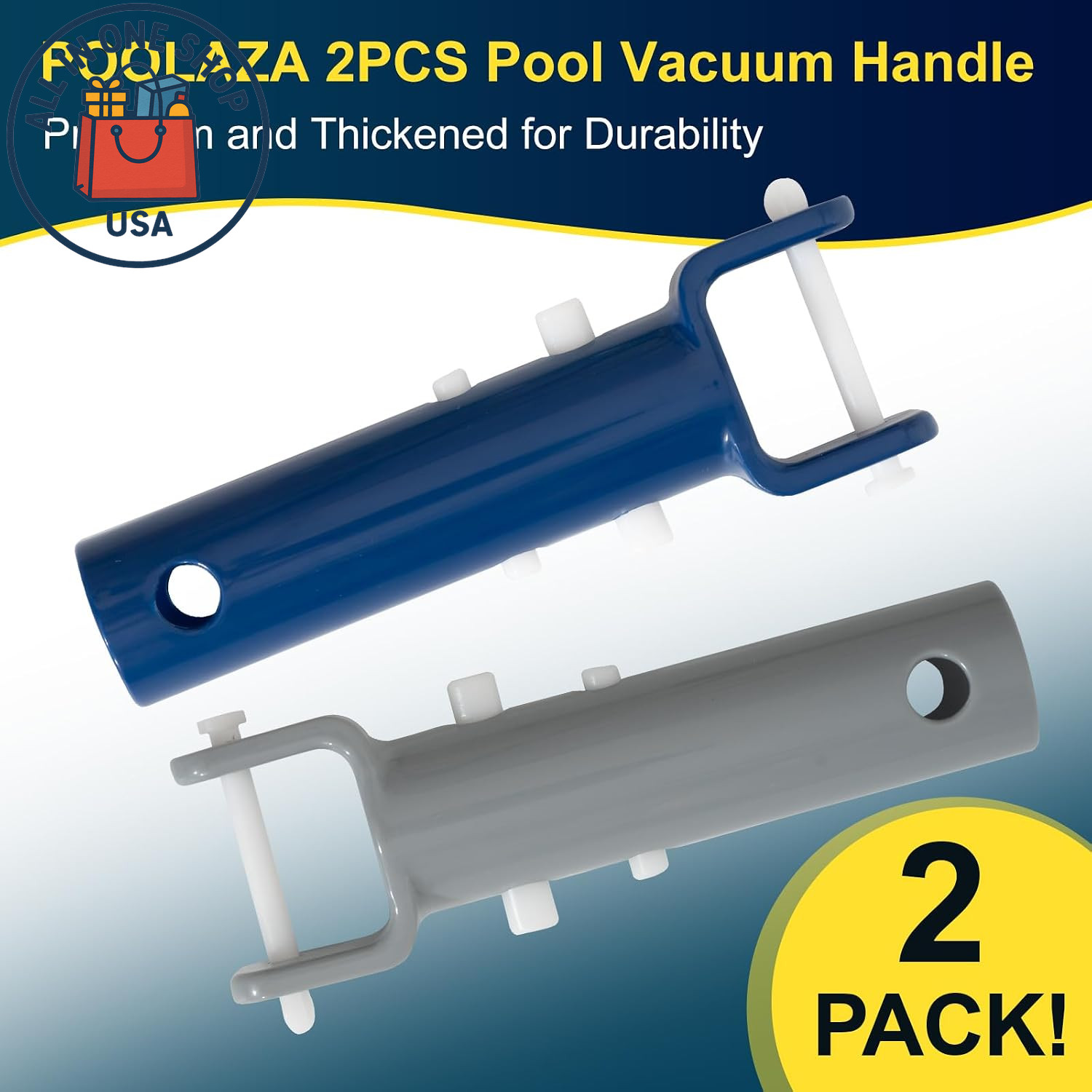Pool Vacuum Head Handle Replacement with EZ Clip and Pin Set, 2 Pcs