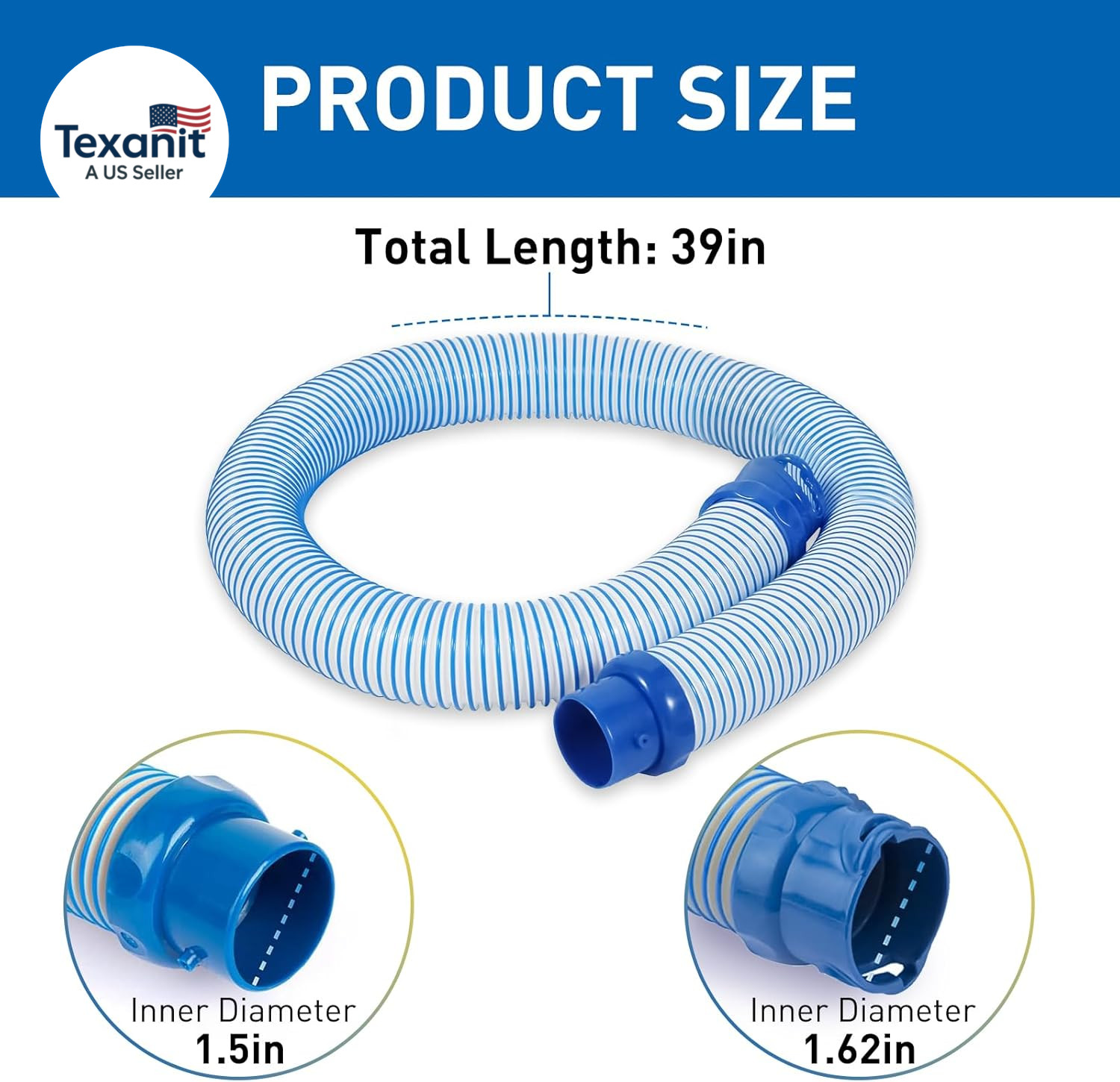 Pool Vacuum Hose, 3 Pack Twist Lock Pool Cleaner Hose Replacement for MX6 MX8, 3