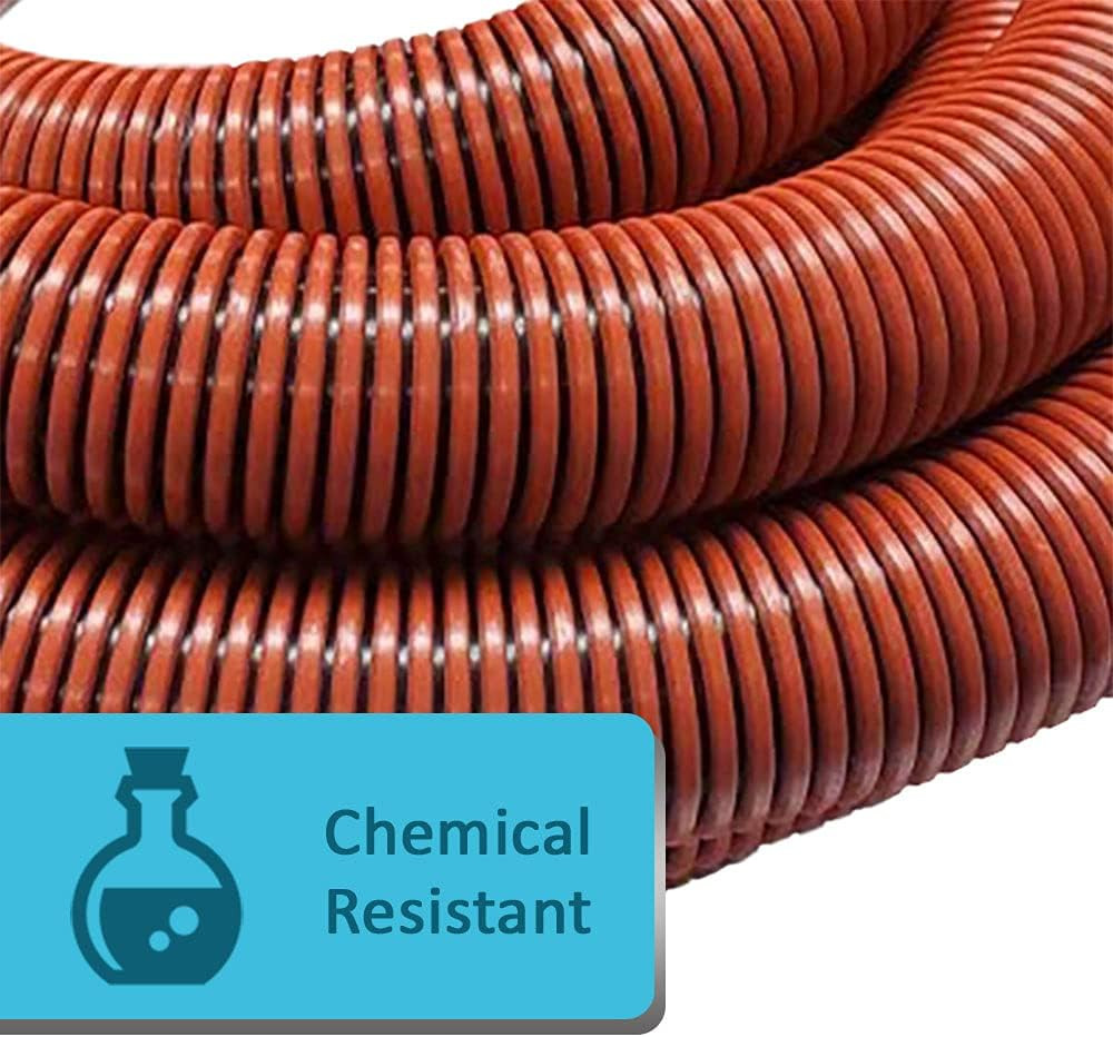 1.5 Inch Diameter X 50 Feet Long Heavy Duty Commercial Grade Vacuum Hose for In-