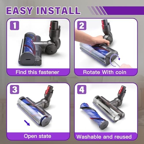 Quick-Release Vacuum Head Replacement for Dy-son V7 V8 V10 V11 V15 & V11 1 Pack