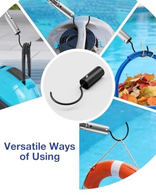 Hook for All Robotic Pool Cleaner, Stainless Steel Hook for Pool black