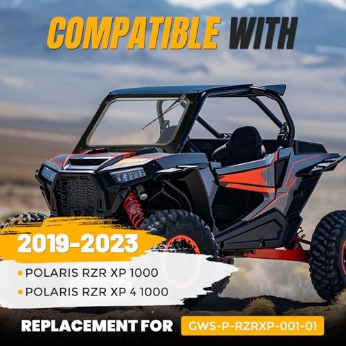19-23 XP 1000 Vented Glass Windshield with Wiper Compatible with Polaris RZR