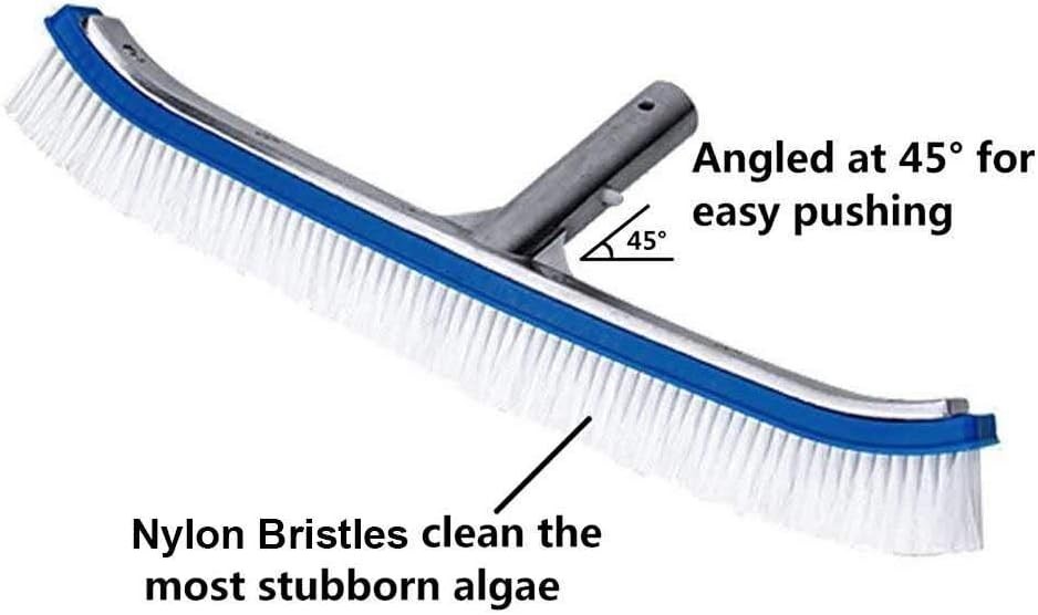 Durable 18-Inch Wall & Tile Cleaning Brush with EZ Clips – Perfect for Pools