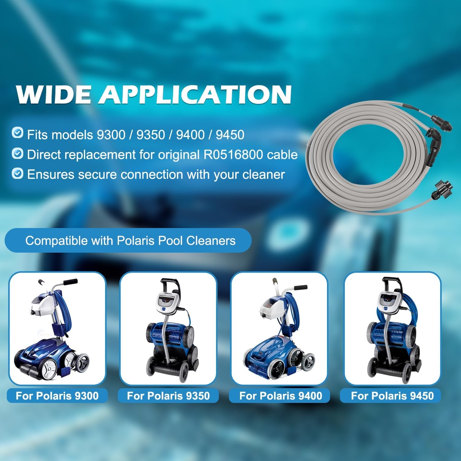 R0516800 Floating Cable For Zodiac Polaris 9300 9350 9400 9450 Pool Cleaner