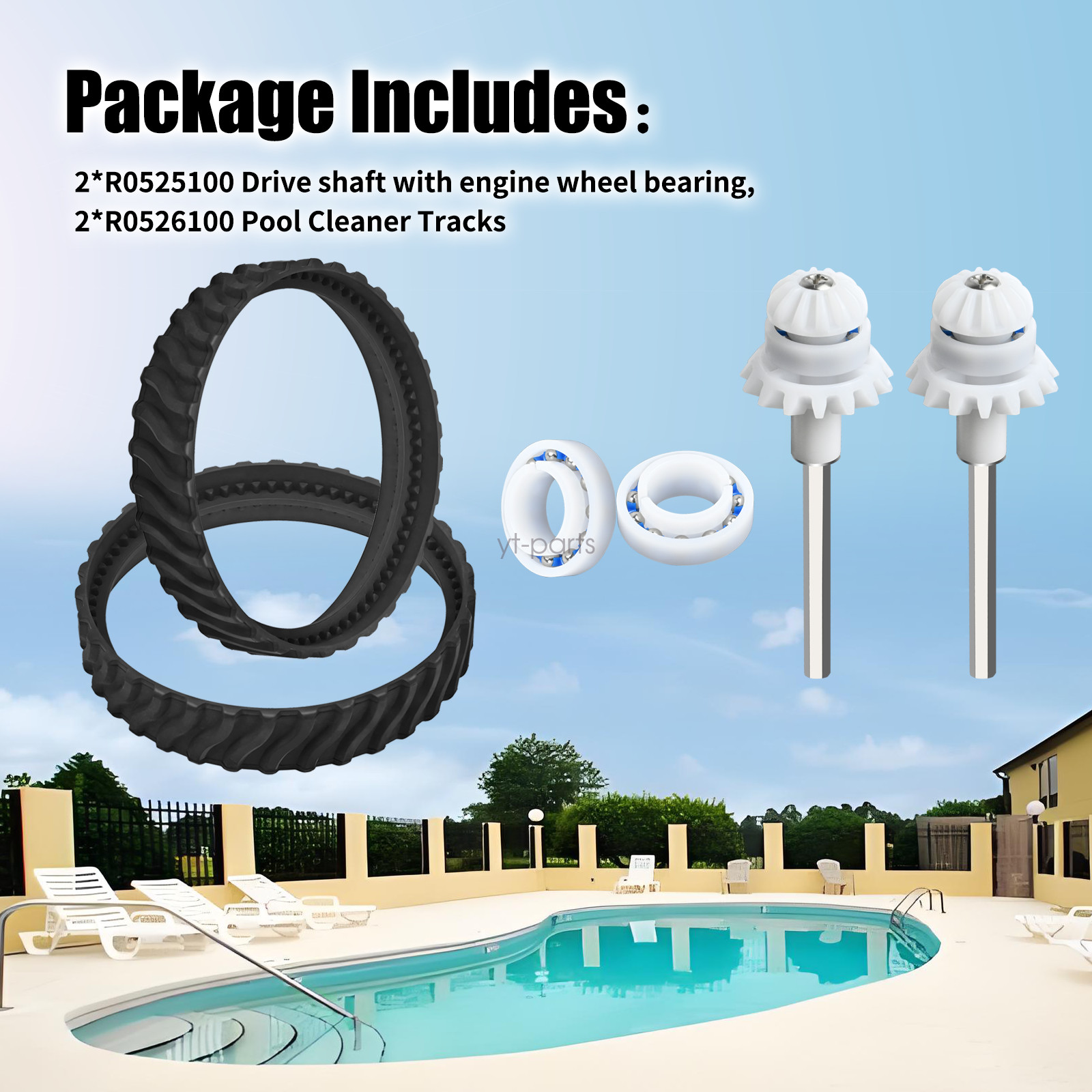 R0525100 &R0526100 For Baracuda Zodiac MX8 MX6 Track&Shaft&bearing Accessories