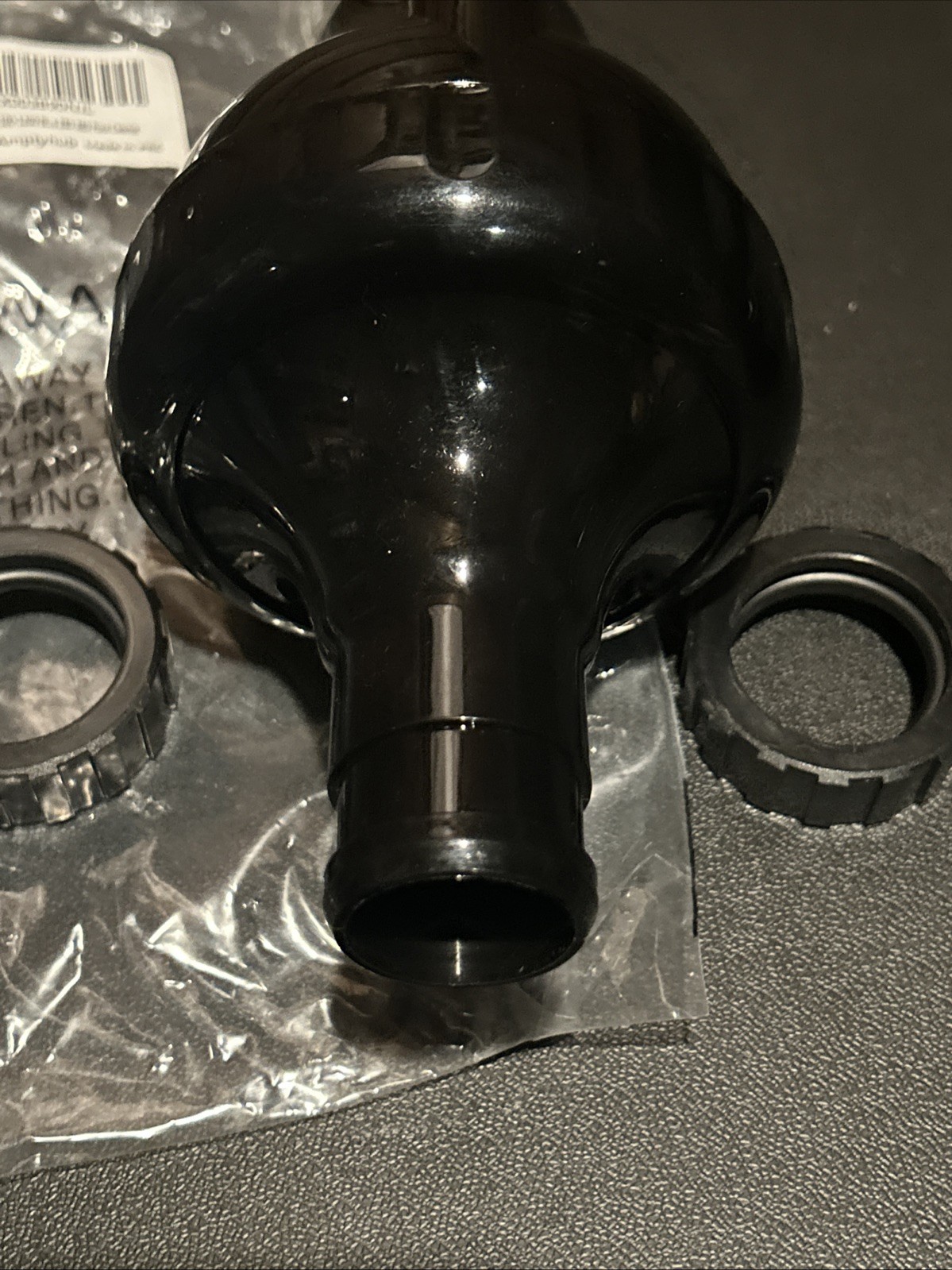 Amptyhub 9-100-1200 Black 280/380 Pool Cleaner Complete Backup Valve w/2 Nuts.
