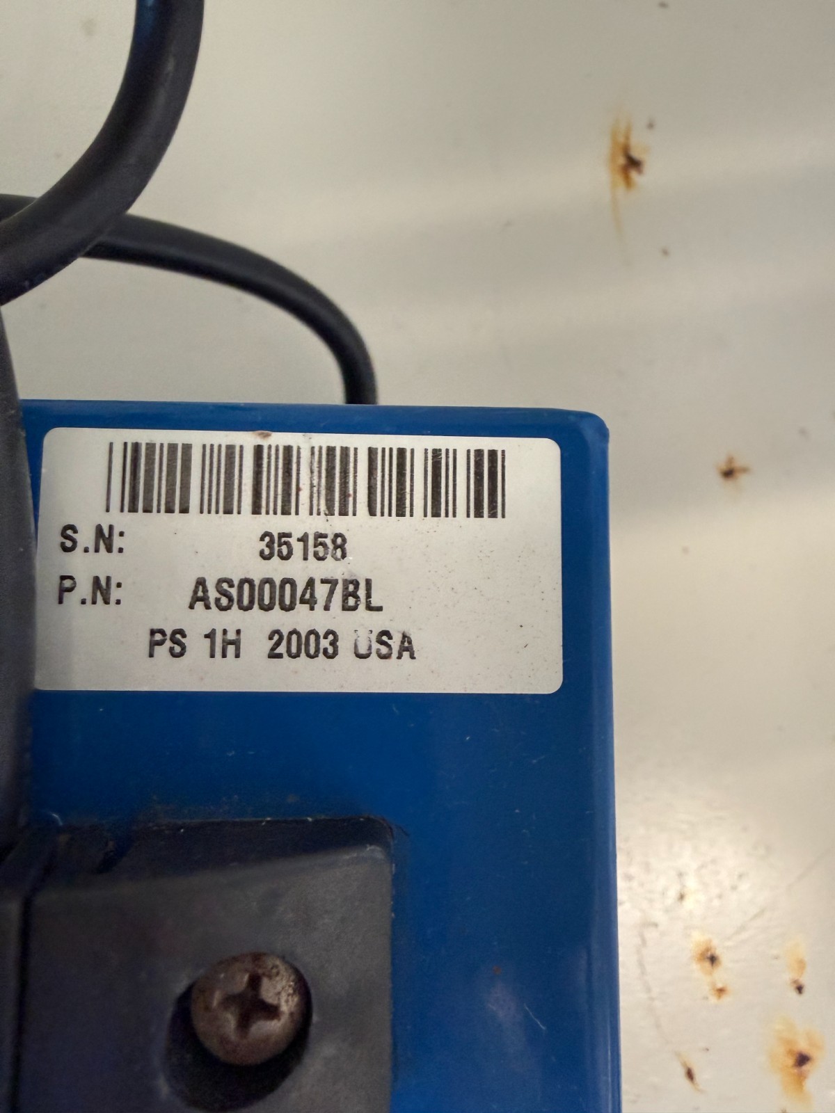 AQUABOT AS00047BL POWER SUPPLY 4 PIN MALE , FOR BLUE DIAMOND, BLUE PEARL CLEANER