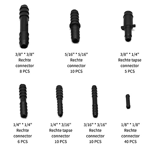 VIKKSAER 128Pcs Vacuum Hose Automotive Vacuum Line Connectors Nylon Tee