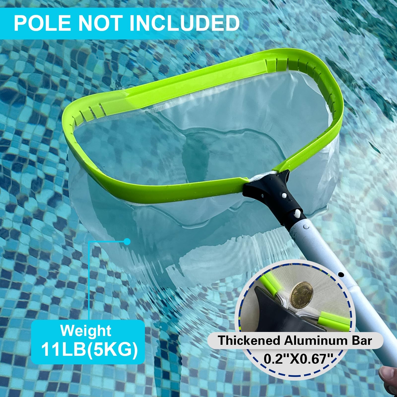 Pool Net,Professional Ultra Fine Mesh Leaf Nylon Rake