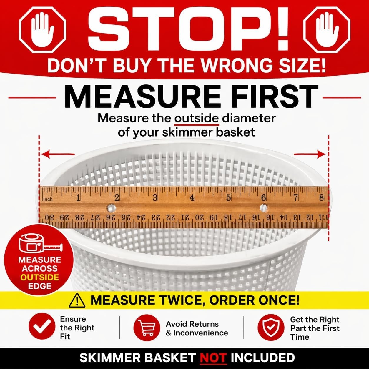 Cyclone Pool Helper: 8&Prime; Skimmer Basket Water Flow Booster for Easy Cleaning