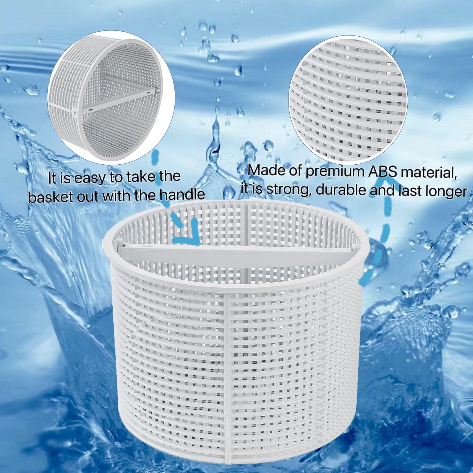 Pool Skimmer Basket Replacement Heavy Duty ABS Plastic For Hayward SP1082