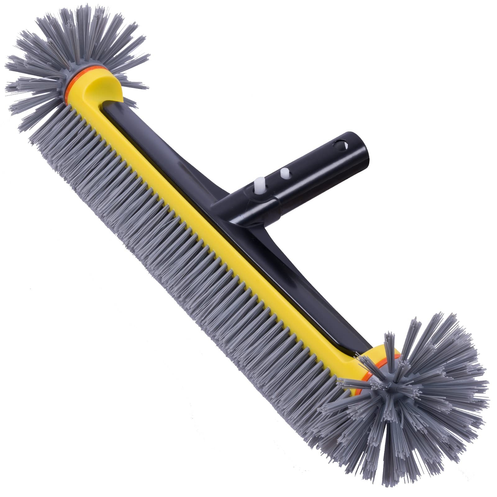 HeavyDuty Pool Brush Head for Walls, Floors, Steps & Corners 17.5&Prime;