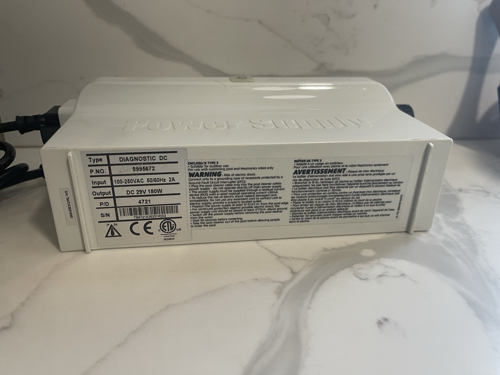 Genuine Authentic OEM Maytronics Dolphin Power Supply 9995672 Demo Unit