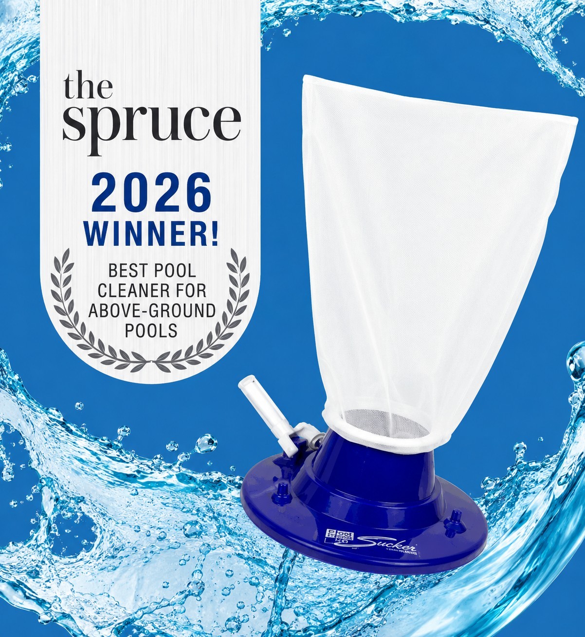 Poolmaster 28300 Big Sucker Manual Swimming Pool Leaf Vacuum Head Blue
