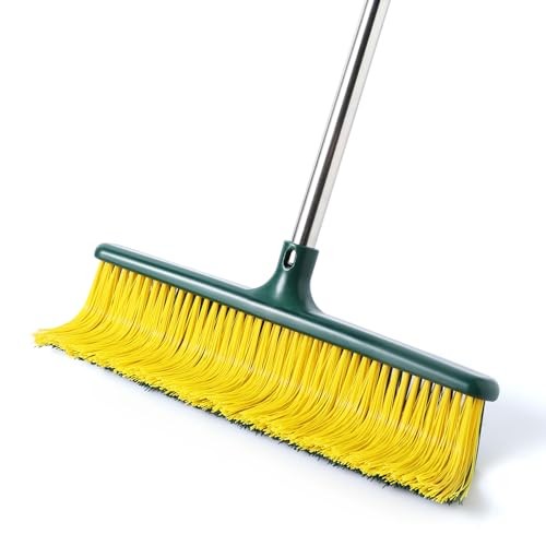 Heavy Duty Outdoor Broom Commercial Broom Garden Leaf Rake with Curved