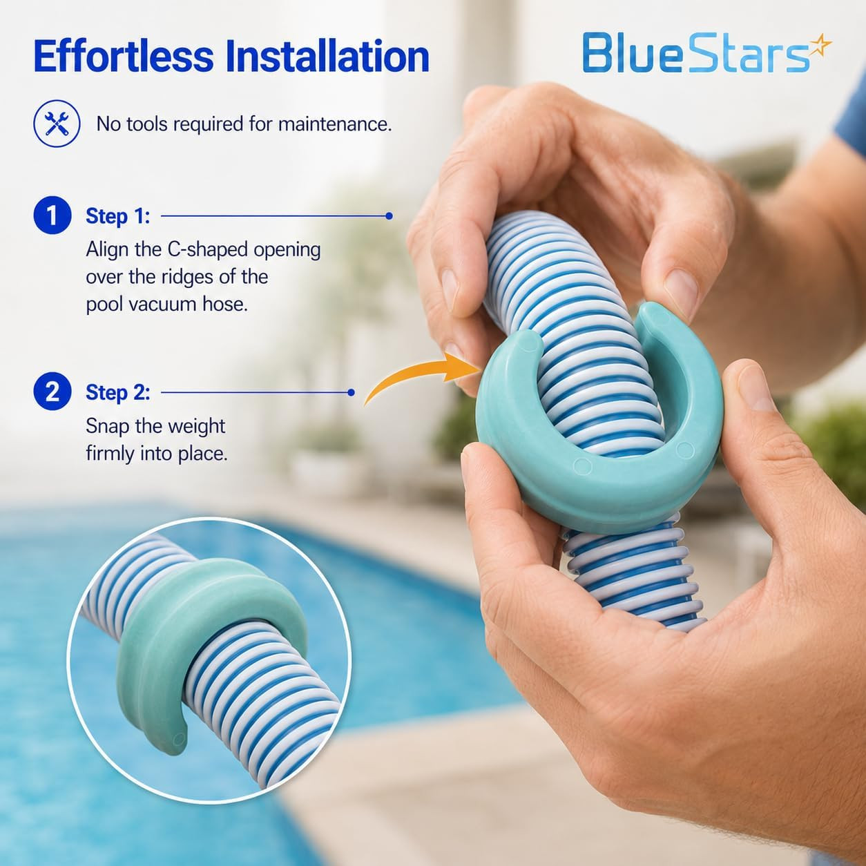 Upgraded Universal Pool Cleaner Hose Weight W83247 – for Zodiac Baracuda MX8, MX