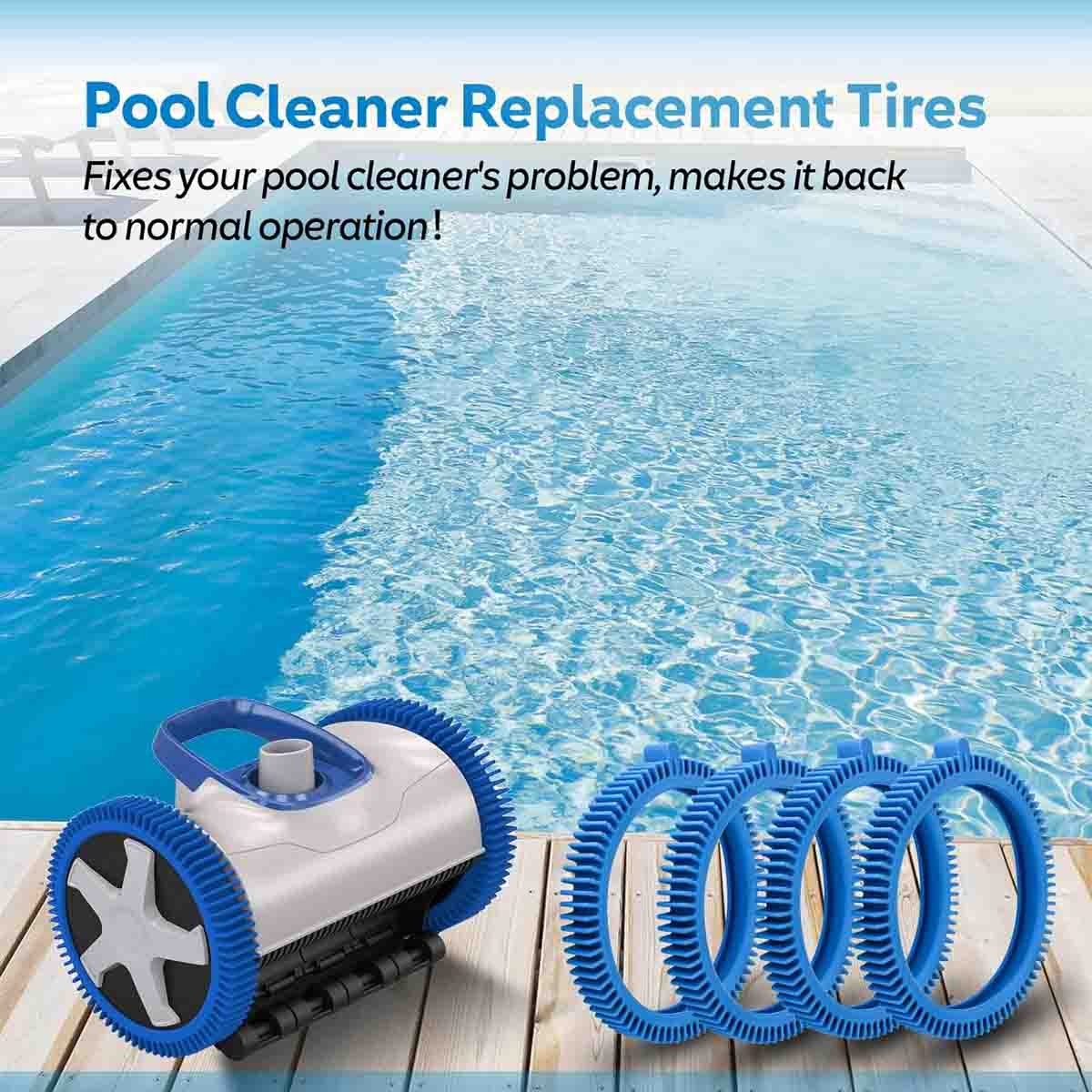 2 Pack 896584000-143 Blue Front Tire Kit with Super Hump, Pool Cleaner Tires