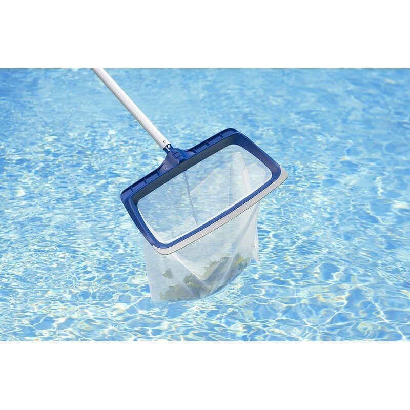 Vinyl Liner Swimming Pool Rake W/ Rubber Bumper Heavy Duty Nylon Net Tool New