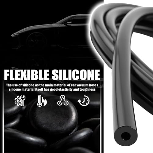 6PCS 5Ft Silicone Vacuum Hose Automotive Set—Vacuum Line—24 Hose Clamps