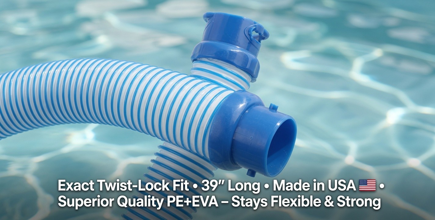 5 hoses pack 39&Prime; Pool Cleaner Lock Vacuum Hose For Zodiac Mx6 Mx8 Pool Systems