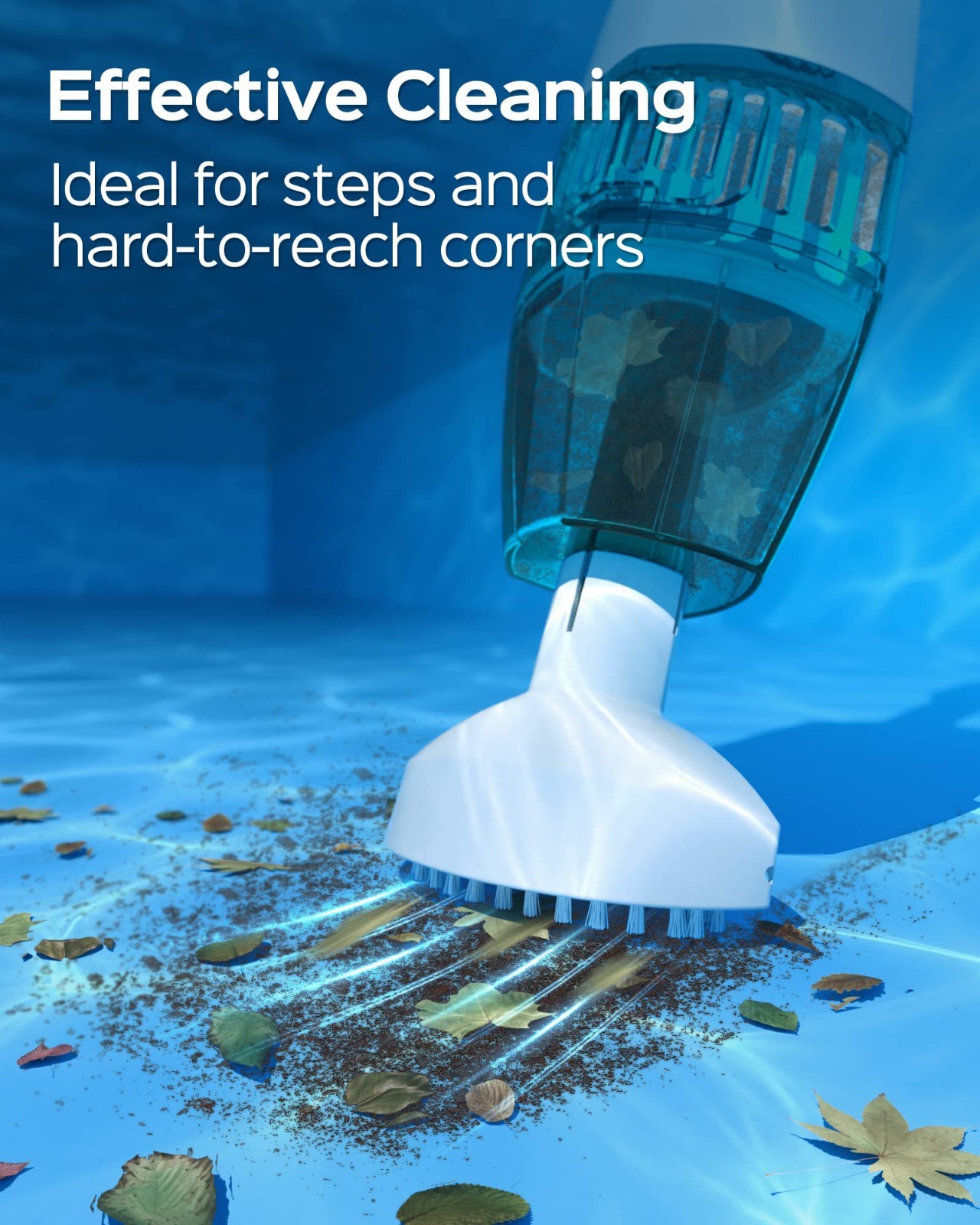 WYBOT Hyson 100 Handheld Pool Vacuum & Two Brush Heads For Small Pools & Hot Tub