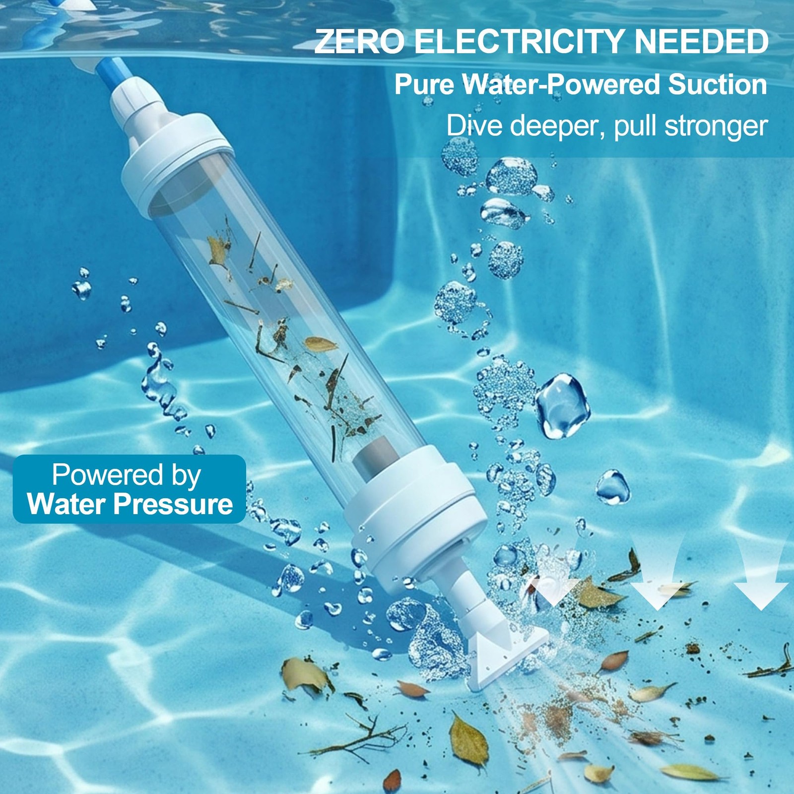 Hcolid Spa Vacuum for Hot Tub, No Pumping, No Batteries or Electricity, Porta…