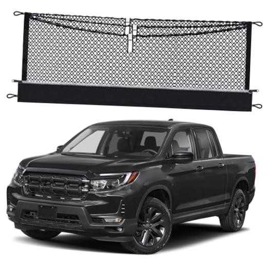 3-Layer Cargo Net Zipper Bag Truck Bed Net for for Honda Ridgeline 2017-2026