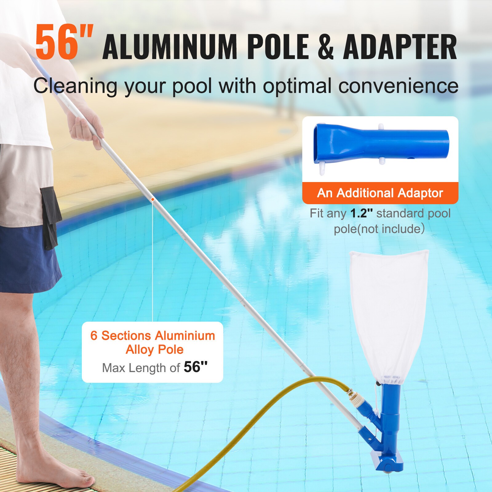 Swimming Pool Spa Suction Vacuum Head Cleaner Cleaning Kit Pool Accessories Tool