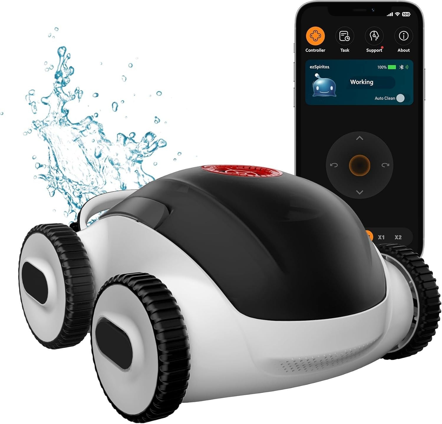 2025 Ultra-Fine Dual Filter Robotic Pool Cleaner with App Control