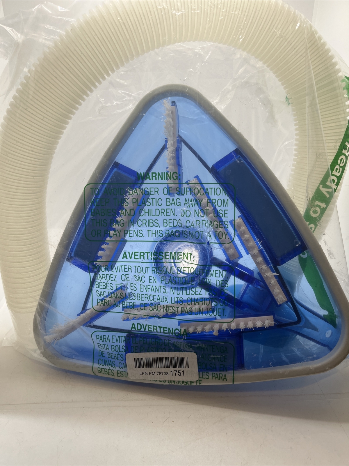 Triangle Weighted Pool & Spa Vacuum Head 11&Prime; Wide Pool Cleaning Brush Head