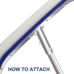Swimming Pool Brush for Cleaning Pool Walls, Tiles & Floors, Heavy Duty Aluminum
