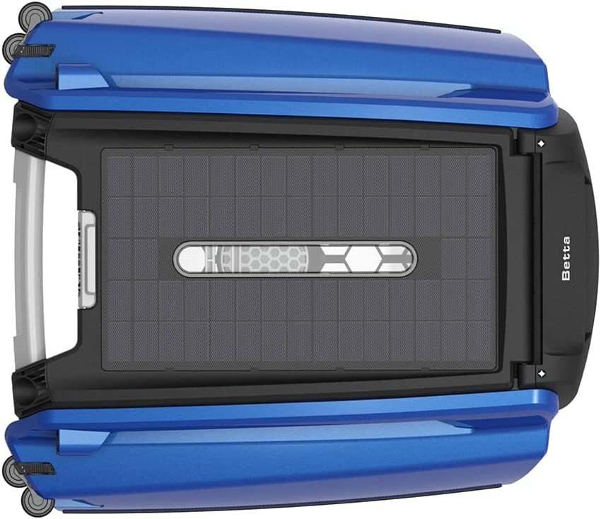 Blue Solar Powered Automatic Robotic Pool Skimmer with Enhanced Core Durability