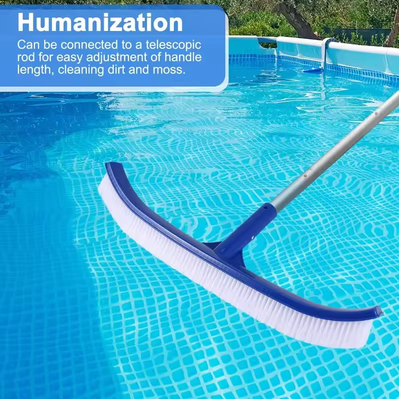Professional Heavy Duty 18&Prime; Swimming Pool Floor Wall Cleaning Brush Head Tool