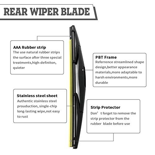 Rear Wiper Arm & Blade Kit,Exact-Fit Replacement for Mazda CX-30 2020-2024,OEM