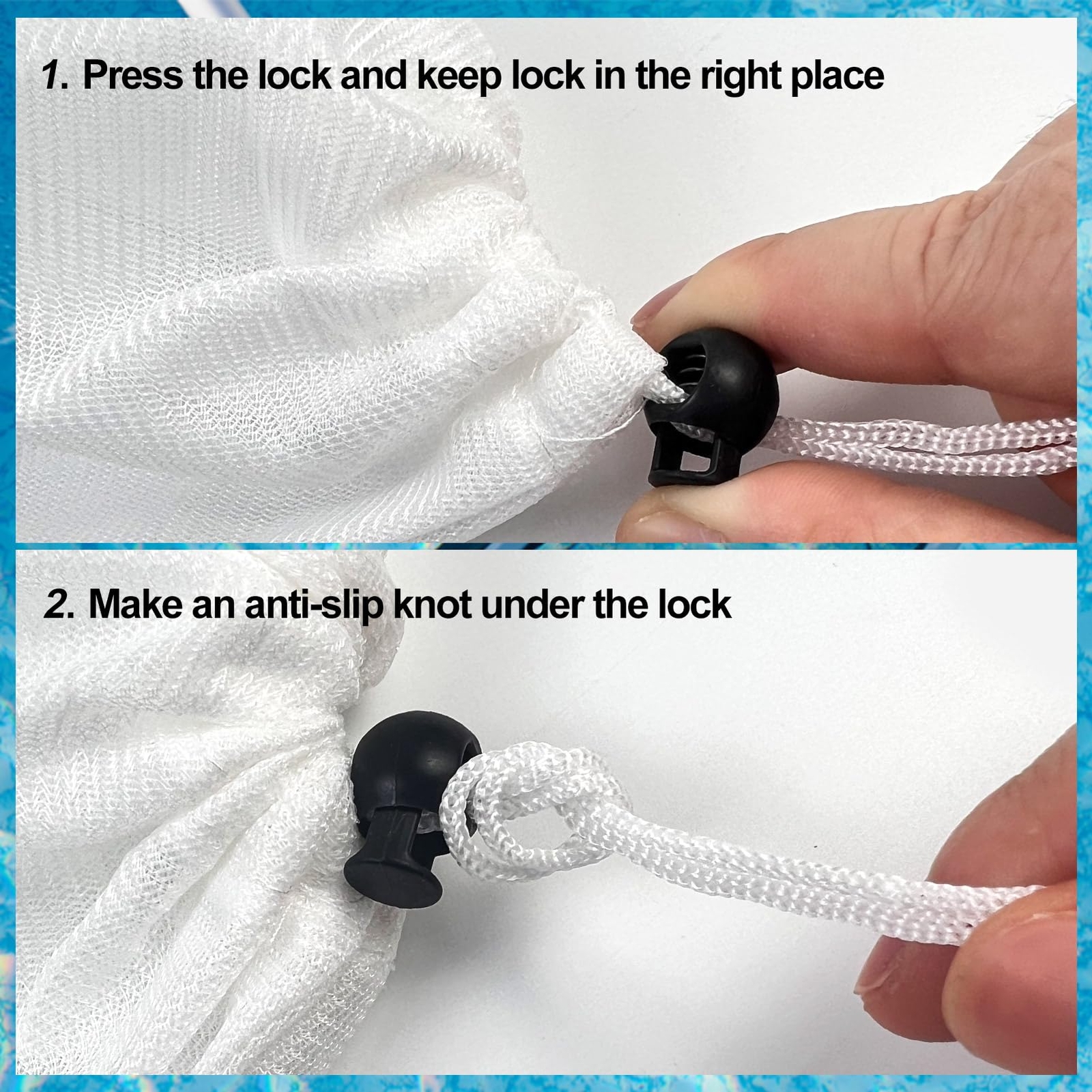 2 Pack 24×16 Inch Pool Leaf Vacuum Net Bag Replacement for Swimming Pool