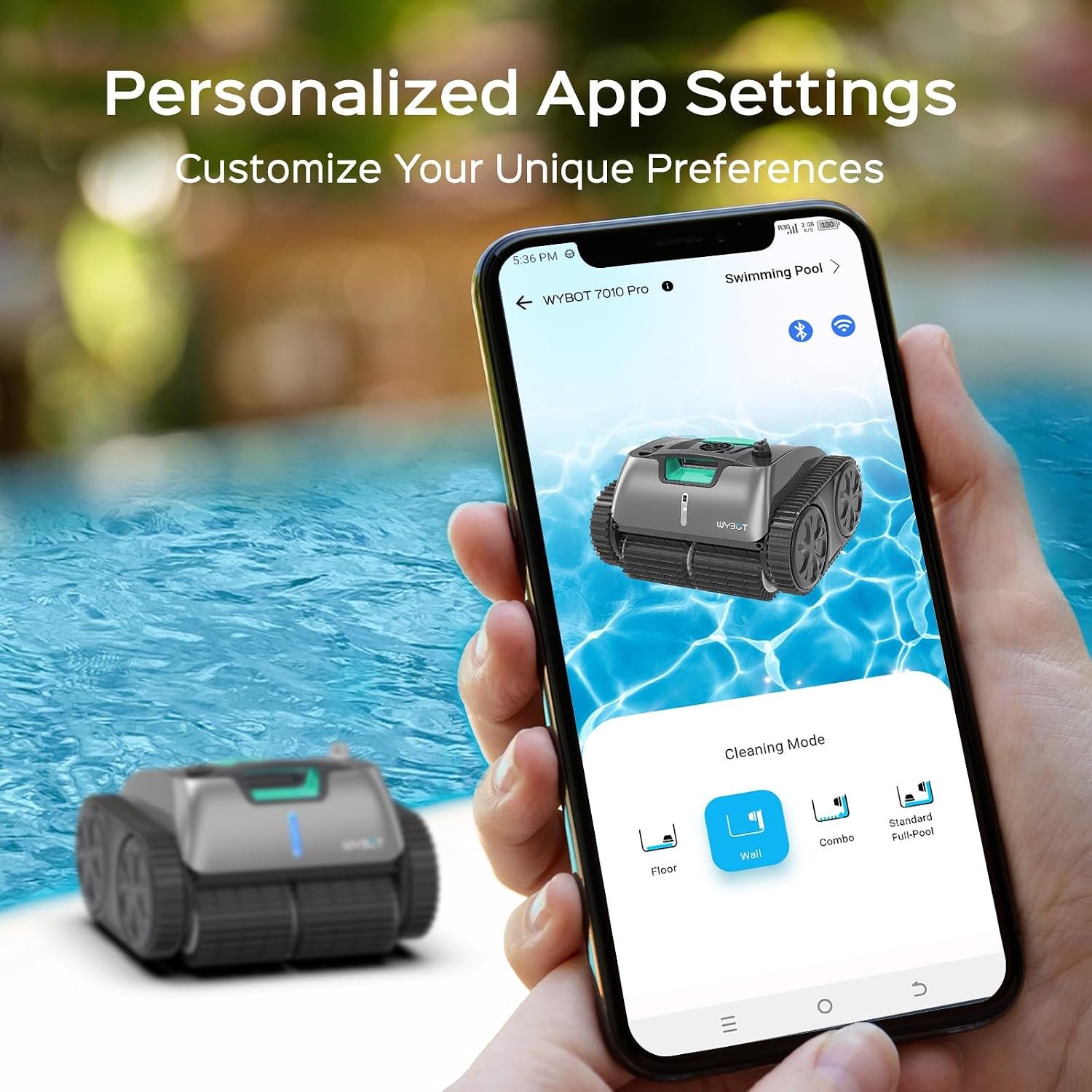 WYBOT C1PRO Pool Cleaner Wall Climb Cordless Robotic Pool Robot In-Ground Pools