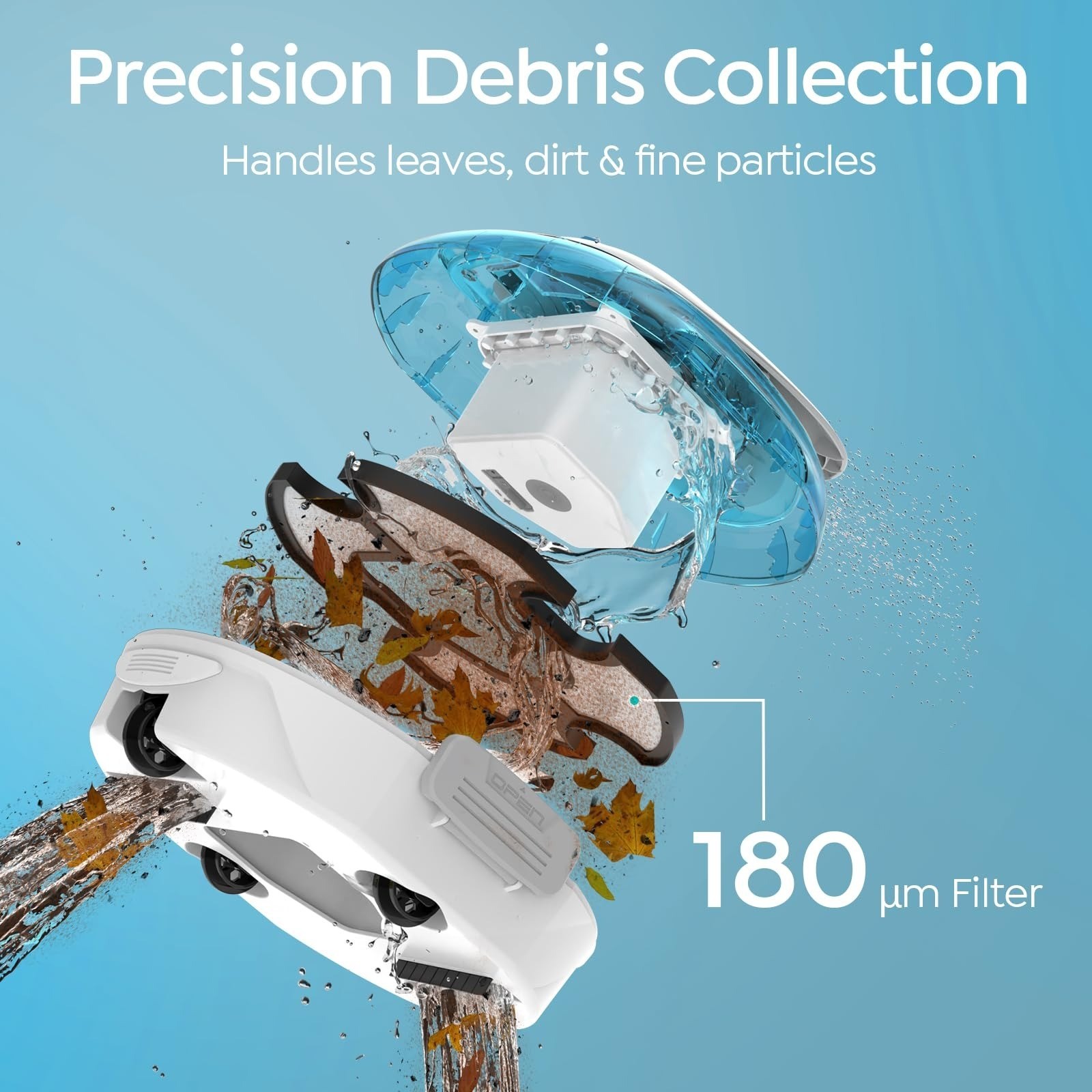 Letexpool S2 Cordless Robotic Pool Vacuum for Above Ground Pools