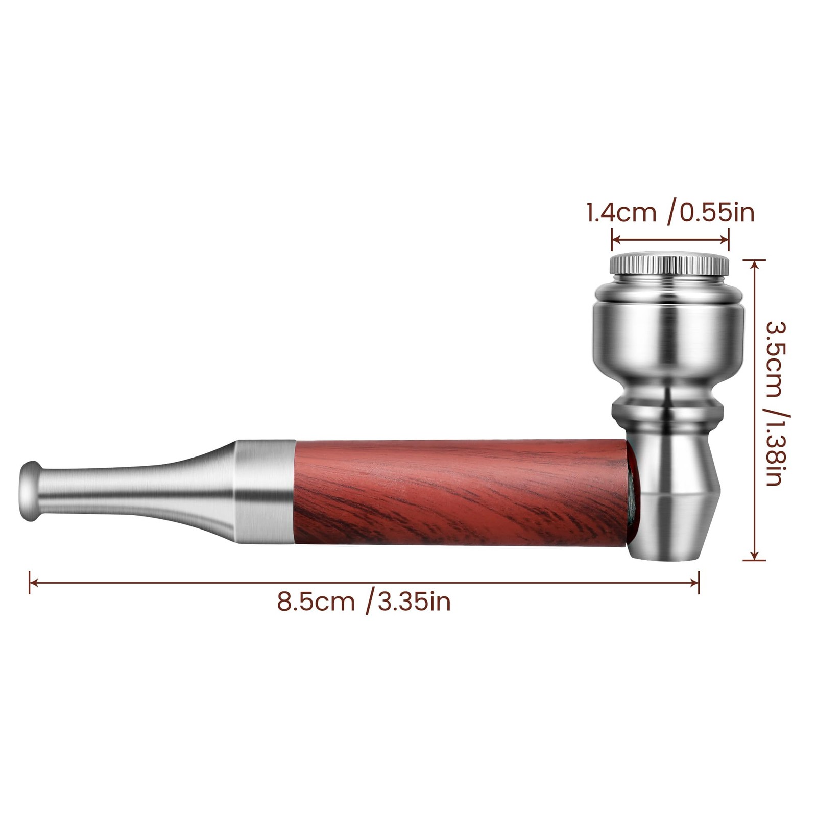 Sivaopa 2-Pack Tobacco Pipe Set – Dual Color Mini Smoking Pipes Black & Red