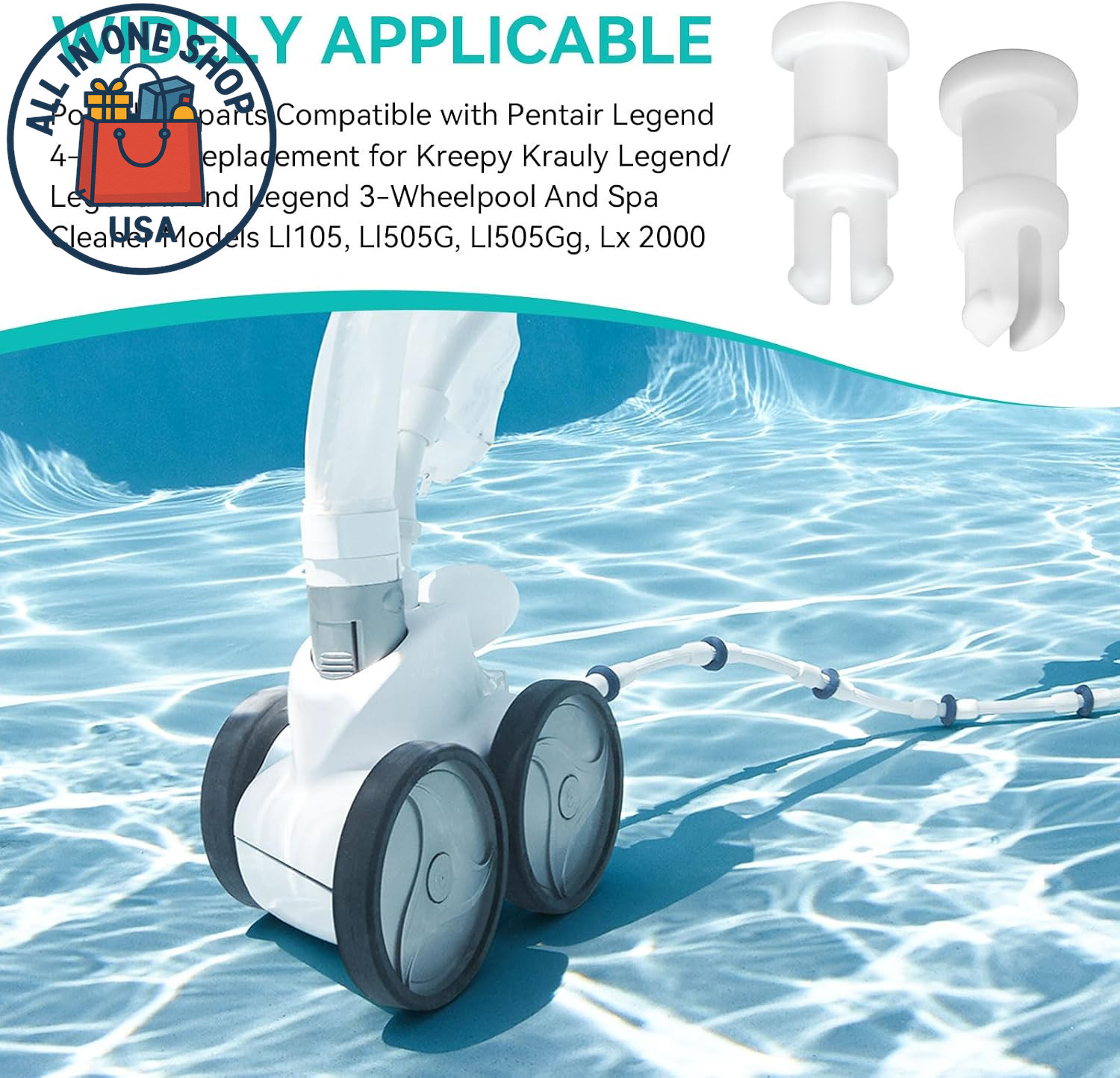 EU147 Vac Tube Posts for Pentair Kreepy Krauly, 2-Pack Replacement Parts