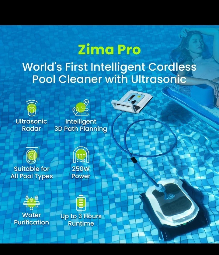 Degrii Zima Pro Cordless Robotic Pool Cleaner for Above/In-Ground Pools