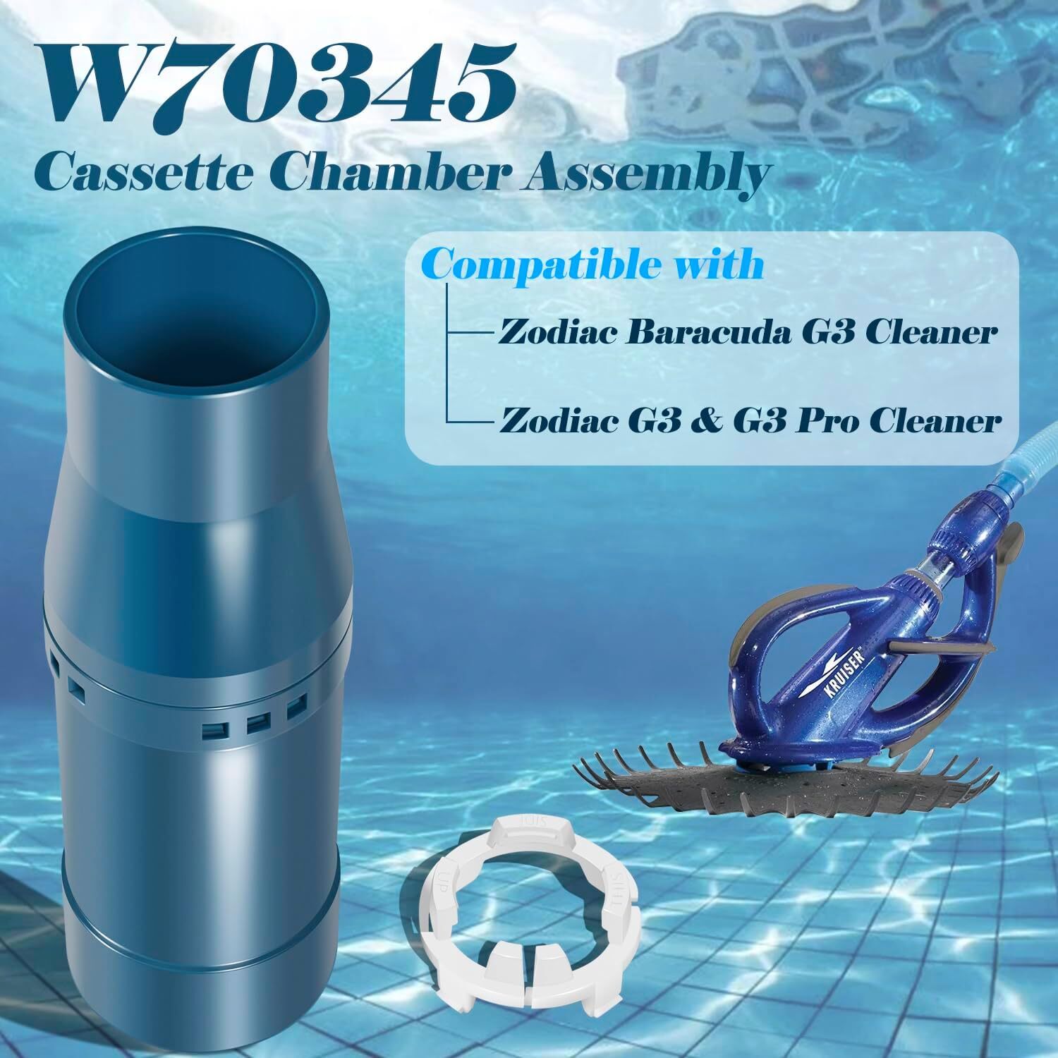 W70345 Cassette Chamber Assembly for Zodiac Baracuda G3 pool cleaner