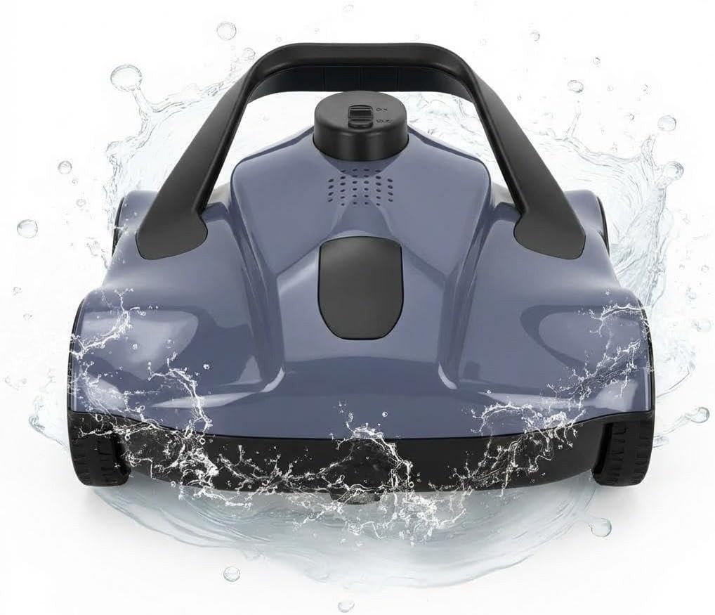 Battery Powered Pool Vacuum Robot 130Min Runtime for Above Ground Pools 860Sq.Ft