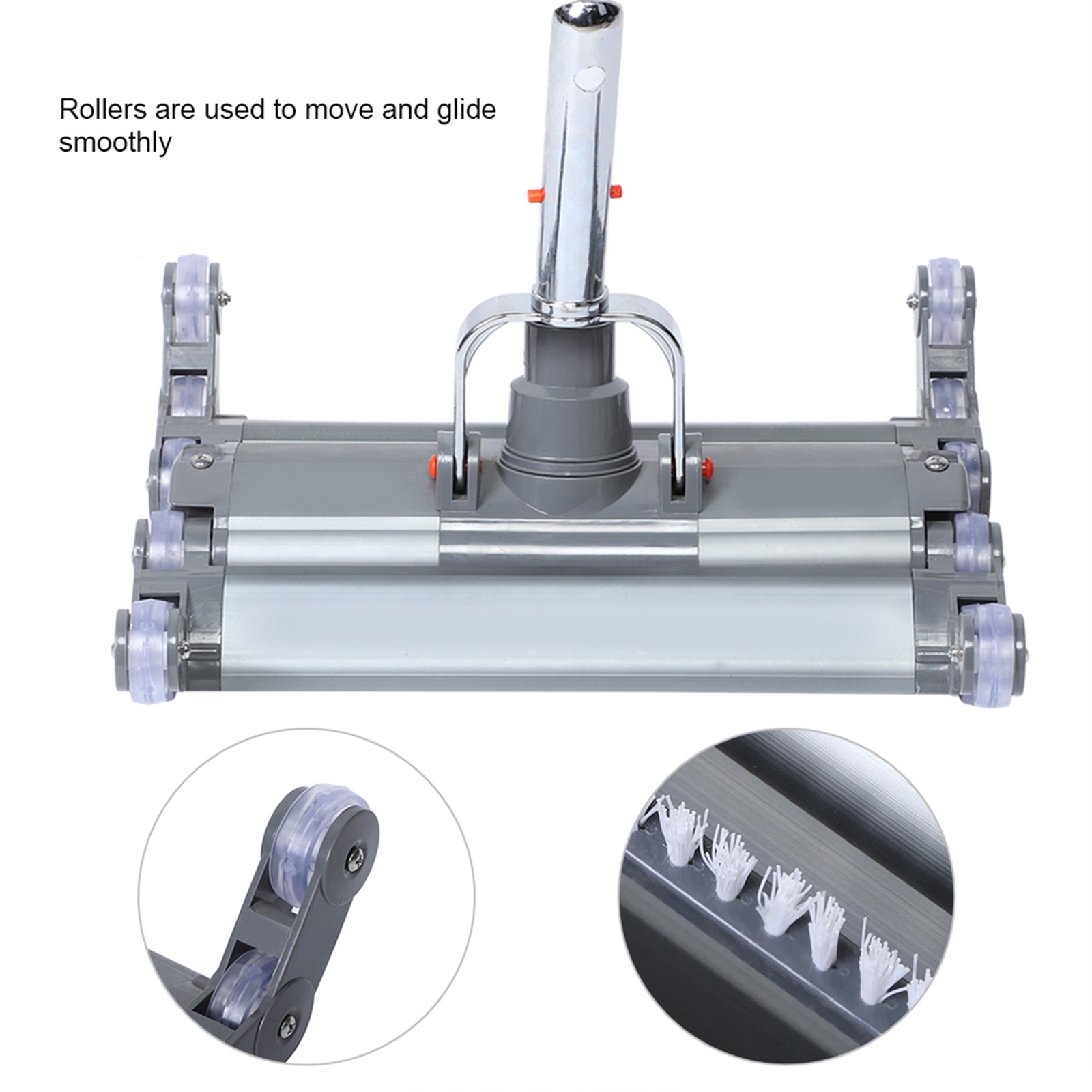14in Swimming Pool Aluminum Alloy Vacuum Cleaner Dirt Suction Pool US