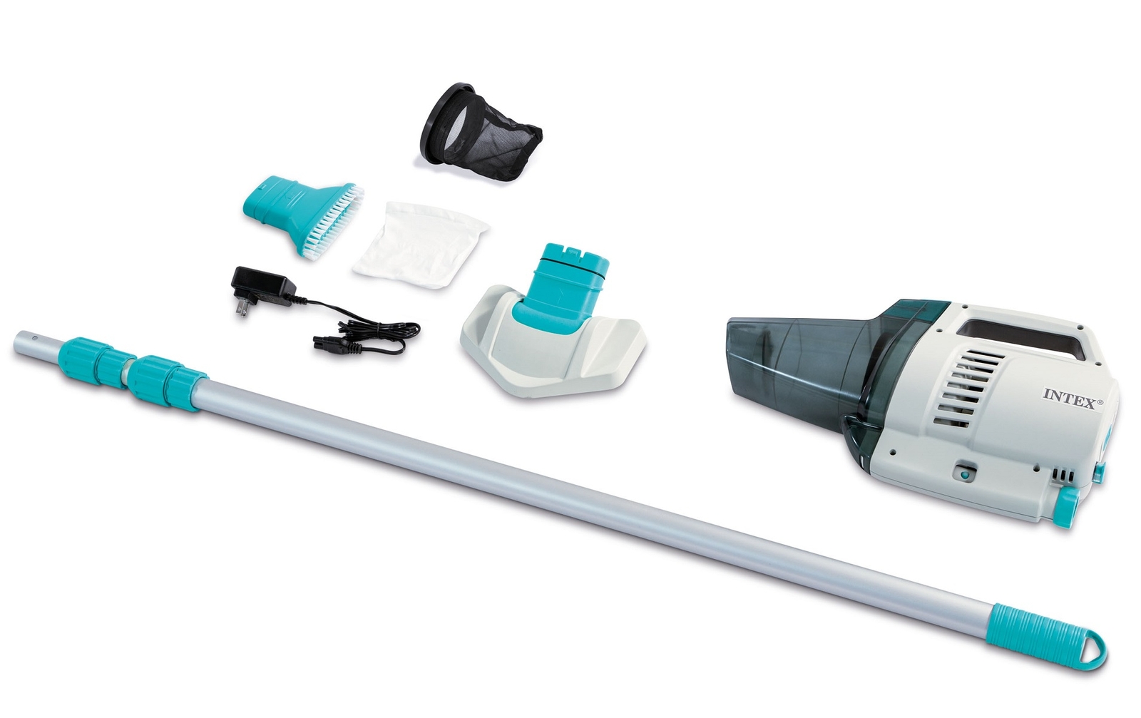 Intex ZR200 Rechargeable Pool Vacuum with 110inch Telescoping Aluminum Pole